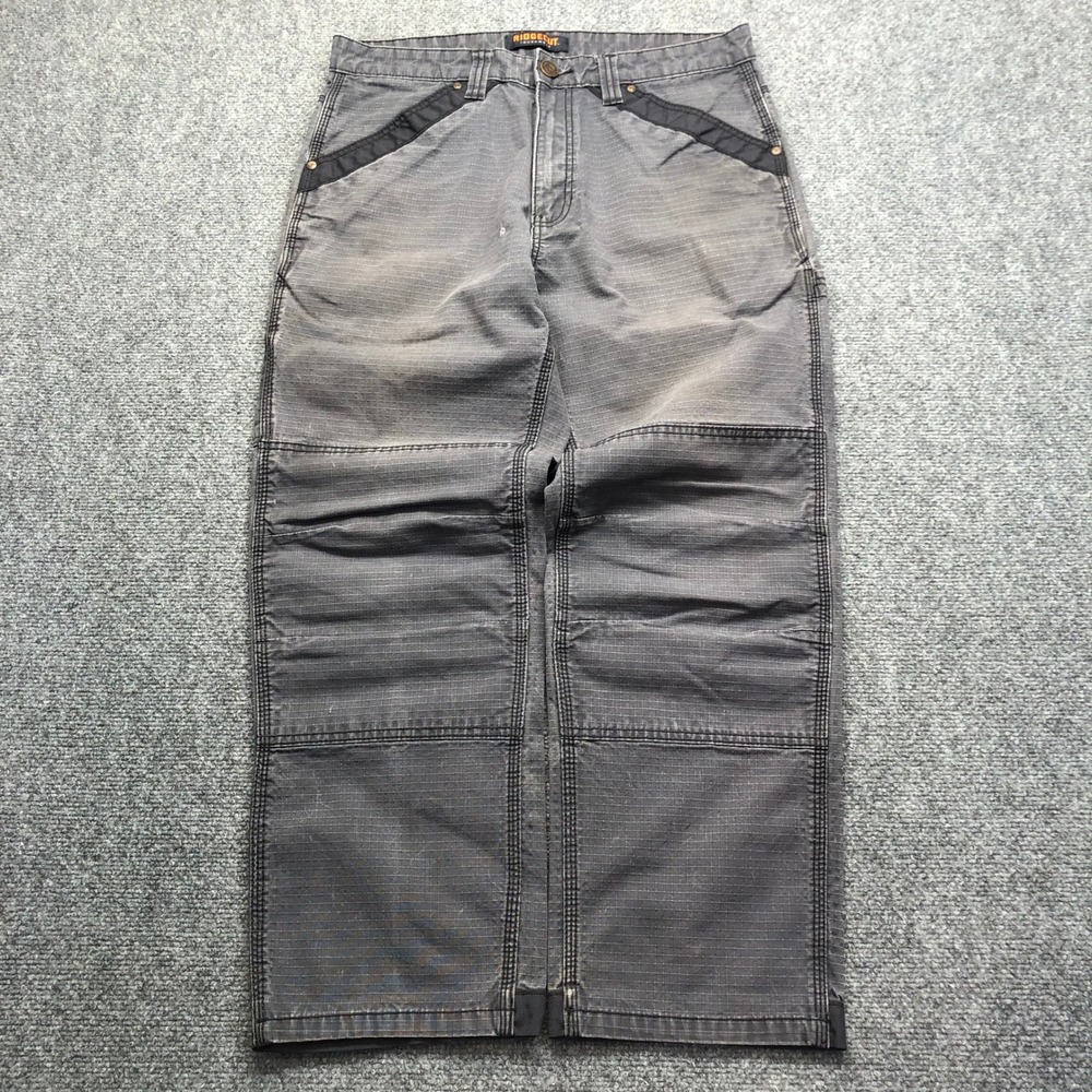 Ridgecut Toughwear Mens 34x30 Gray Ripstop Work Utility Pants Straight Leg